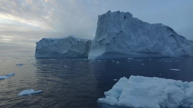 Arctic Iceberg on Arctic Sea in Greenland