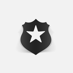 realistic design element. police badge