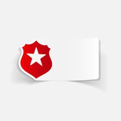 realistic design element. police badge