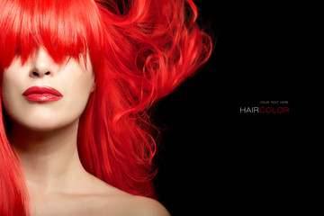 Hair color beauty concept - obrazy, fototapety, plakaty