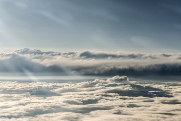 Clouds divided sky sunset colorful light dark contrasts