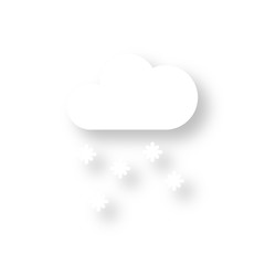 Icon mit Schatten - Wolke schneit