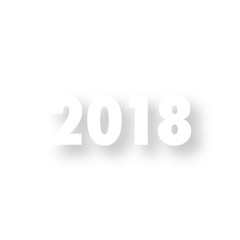 Icon mit Schatten - 2018 - Frohes Neues