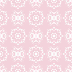 Floral seamless pattern. Pale pink abstract background