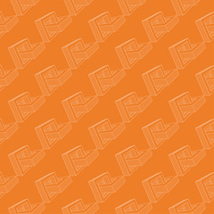 Orange geometric design. Seamless pattern