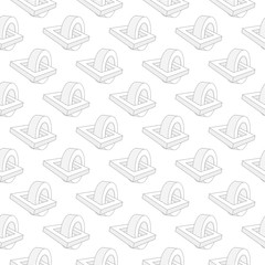 Gray on white geometric ornament. Seamless pattern