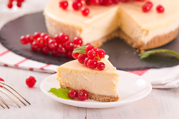Redcurrant cheesecake. 