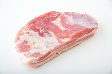 isolated pork belly