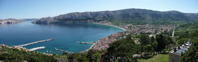 Baska, Krk island, view from Bag peak, Croatia