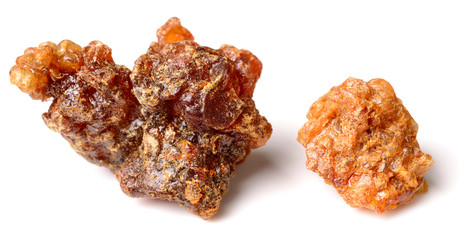 brown Myrrh isolated on white