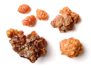 brown Myrrh isolated on white