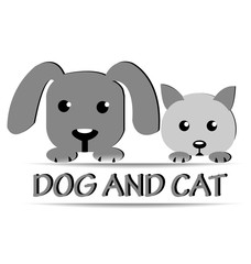 Dog and cat training and hospital icon vector