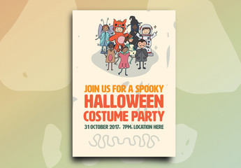Halloween Party Invitation Layout 1