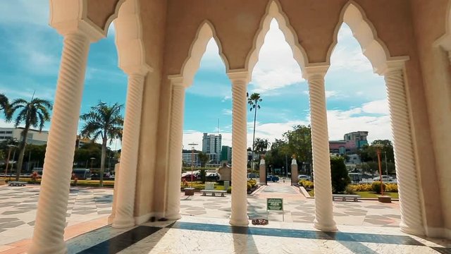 Bandar Seri Begawan,Brunei Darussalam-MARCH 31,2017: Sultan Omar Ali Saifuddin Mosque in sun day