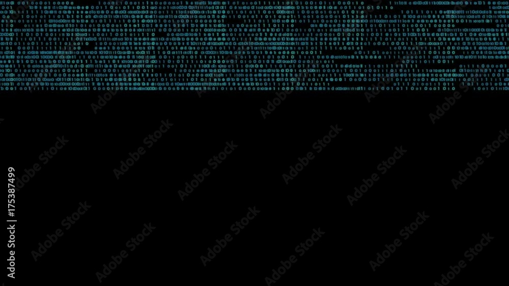 Poster empty space under the binary code for your own text or image. the cinematic background.