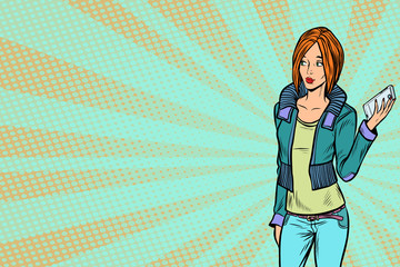 modern woman with a smartphone