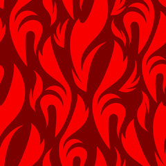 Floral seamless pattern. Swirls background for wrapping, fabric, paper and wallpaper. Vector vintage seamless red floral pattern.