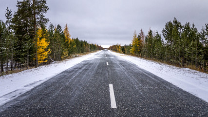 Obraz premium autumn road 