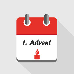 1 advent im roten kalender
