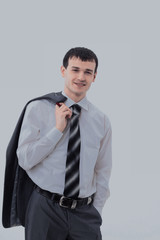 Business man on white background