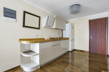 Interior of a kitchen  in a villa