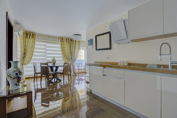 Interior of a kitchen  in a villa