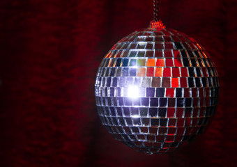 mirror ball with copy space