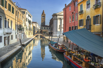 Amazing view on the beautiful Venice, Italy.