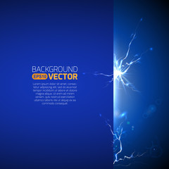 Blank template with electric discharge