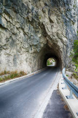 a tunnel on the mountain