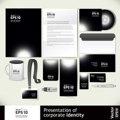 Grey corporate identity template , Vector company style for brandbook and guideline.