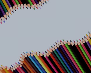 color pencil isolated on white