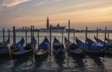 Sunset over the Gran Canal, Venice, Italy