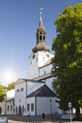 Fototapeta na wymiar View of St Mary Cathedral (Dome Church) on Toompea Hill in old Tallinn, Estonia..