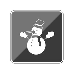 Schneemann - Reflektierender App Button