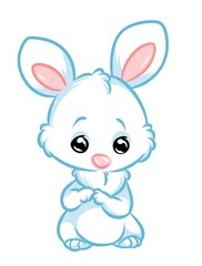 Obraz na płótnie Canvas Rabbit white cartoon illustration isolated image