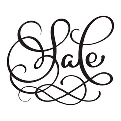 Sale calligraphy word on white background. Hand drawn lettering Vector illustration EPS10