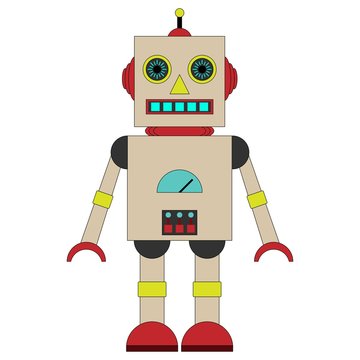 Vector illustration of a toy Robot