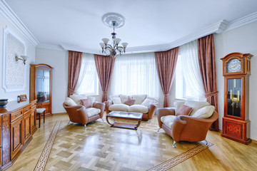 Living room interior in modern house.