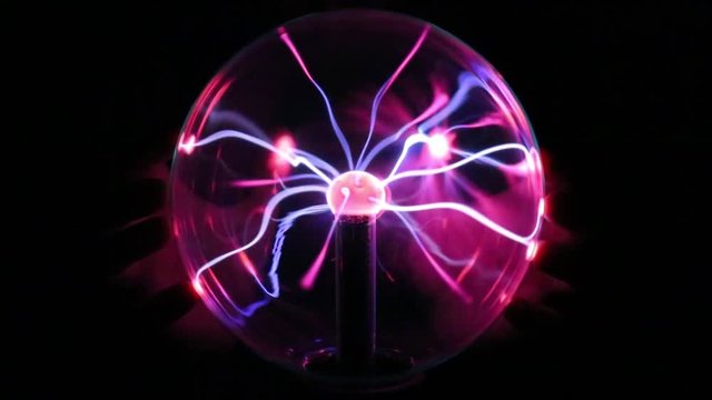 Magic lamp closeup. Energy inside the sphere.