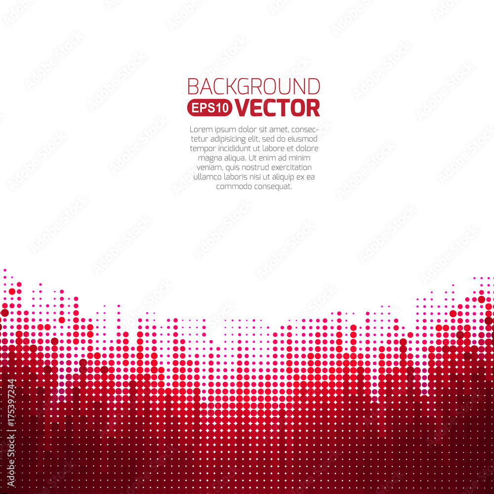 Wall mural background red pattern with tech