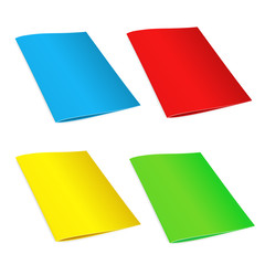 booklet and folder, mock up template