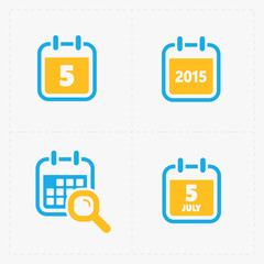 Vector Calendar Icons on white