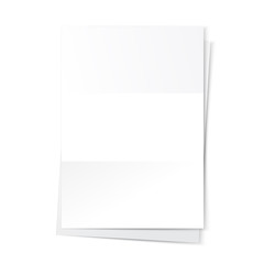 Folded Blank Sheet of Paper isolated