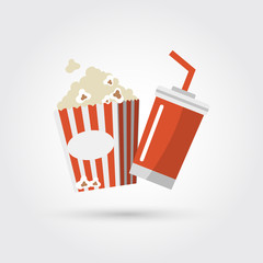 popcorn and drink