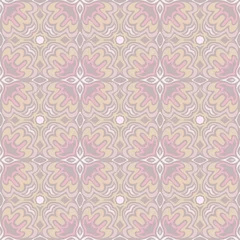 Gordijnen Abstract seamless pattern of wavy geometric forms. The optical distortion of the image. © akrain