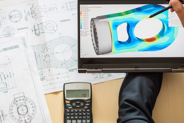 Engineering of industrial component with blueprints