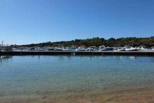 Boats in Tizzano in Corsica