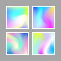 set of fluid colors background