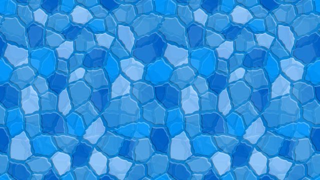 Seamless loop animation background with blue tiles